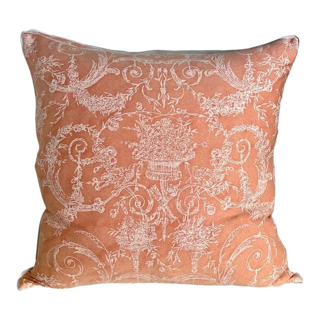 Pair of Venezianina Patterned Fortuny Textile Pillows For Sale