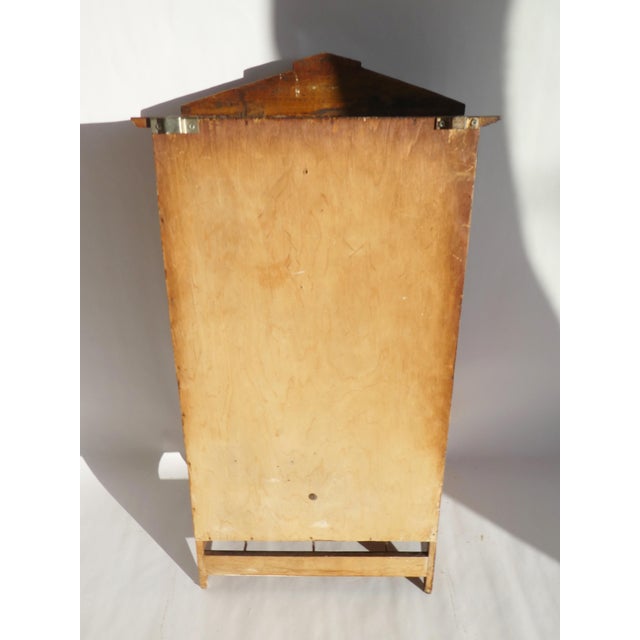 1920s Vintage Art Deco Wooden Wall Cabinet with Mirror, 1920s For Sale - Image 5 of 11