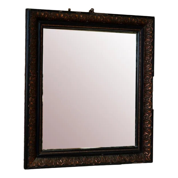 Bohemian Mirror in Black and Gold For Sale