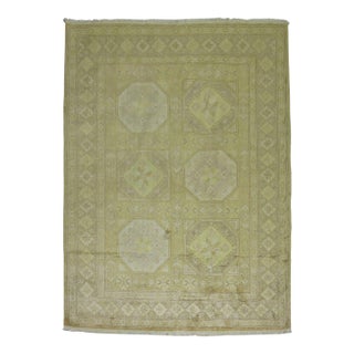 Early 21st Century Gold Turkish Silk Rug - 4'1" x 5'7" For Sale