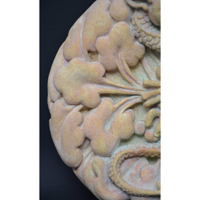 The Lindwurm Dragon in Farran Stone. Crafted in durable Farren Stone composition, this finely detailed high-relief plaque...