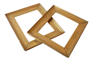 Golden Chestnut Frames- A Pair