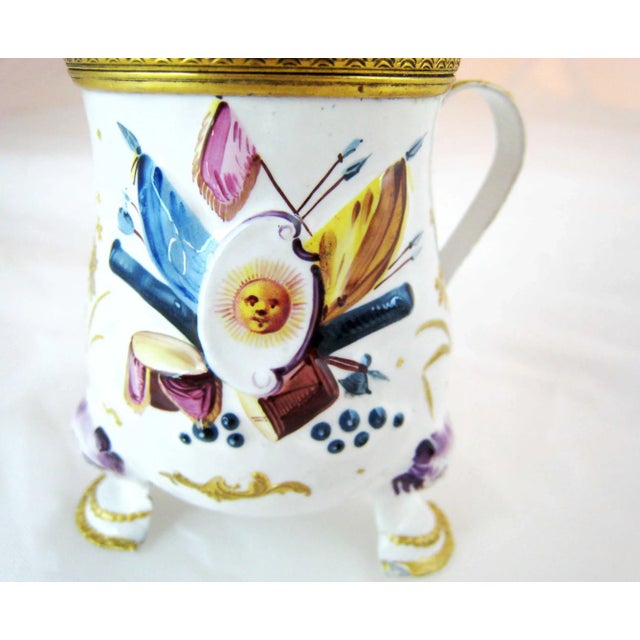 Metal 1770 Battersea Enamel Medieval Knight Mustard Pot For Sale - Image 7 of 11