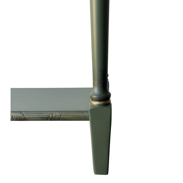 One-of-a-Kind Hand-Painted Green Woodland Console Table With Mushroom Details For Sale - Image 11 of 13