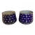 Cobalt Blue Vintage Enamelware Planters - A Pair For Sale