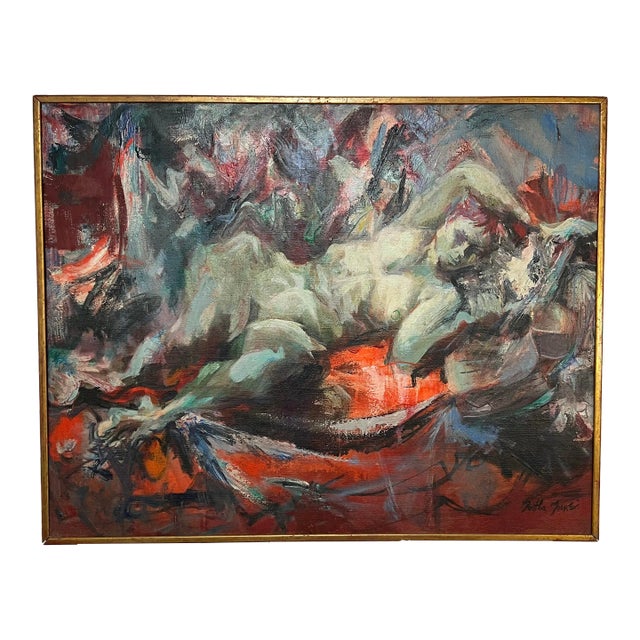 C. 1960s Martha Moore Modernist Expressionist Oil For Sale