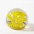 Glass Mid-Century Hand-Blown Murano Glass Paperweight W/ Yellow Trumpet Motif For Sale - Image 7 of 8