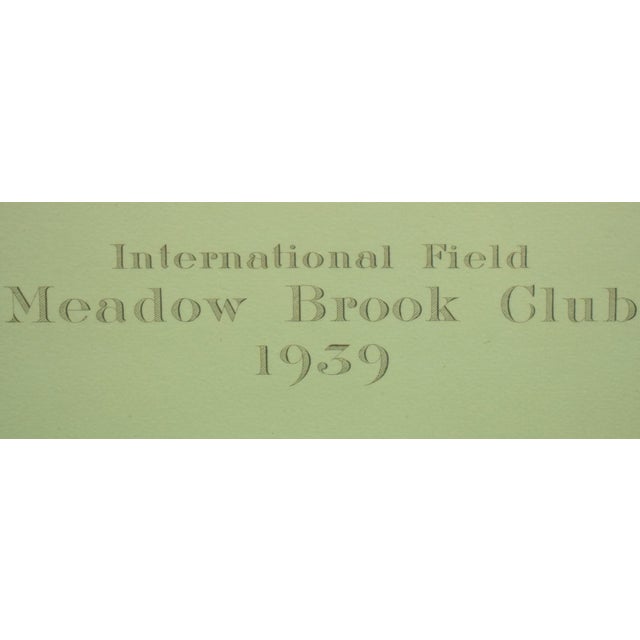 International Field Meadow Brook Club 1939 Gouache; Hand-Colored Aquatint by Paul Brown For Sale - Image 14 of 18