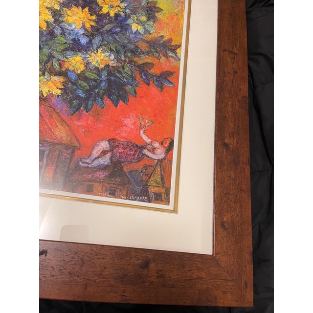 Marc Chagall Signed Framed Lithograph "Autumn in the Village" 1940's Gem For Sale - Image 10 of 11
