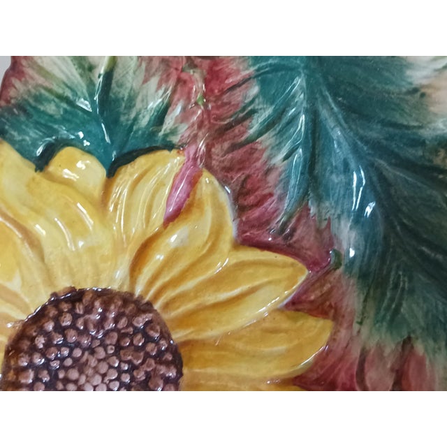 Shabby Chic Vintage "Thanksgiving Banquet" by Fitz and Floyd 1993-98 Relish Dish For Sale - Image 3 of 7