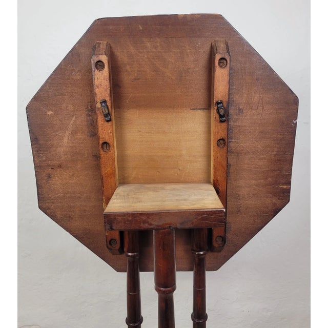 English Victorian Octagonal Tilt-Top Occasional Table, 1900s For Sale - Image 10 of 18