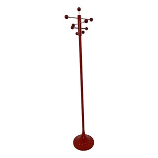 Vintage Red Coat Rack, 1980s For Sale