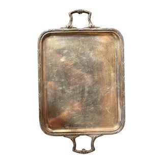 Circa 1900 Louis XV Style Silver Plate Tray For Sale