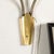 Brass Pair of Mid-Century Tulip Form Articulating Frosted Glass & Brass Fitted Sconces For Sale - Image 8 of 12