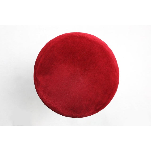Wood Art Deco Piano Stool in Black Lacquered Wood with Red Velvet, 1920s For Sale - Image 7 of 12
