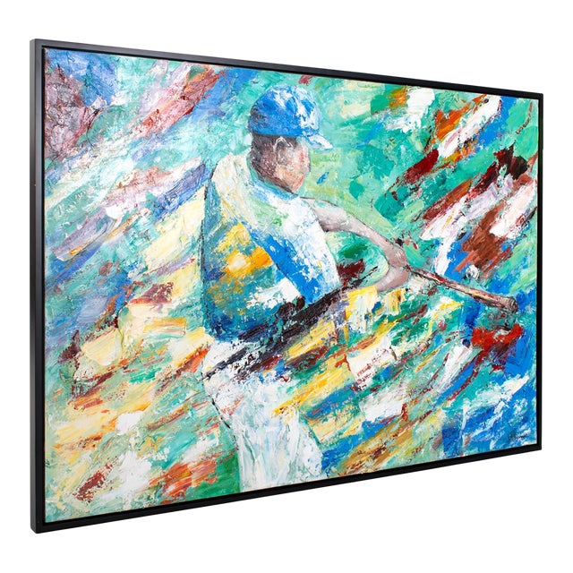 Swing and a Home Run Original Painting For Sale
