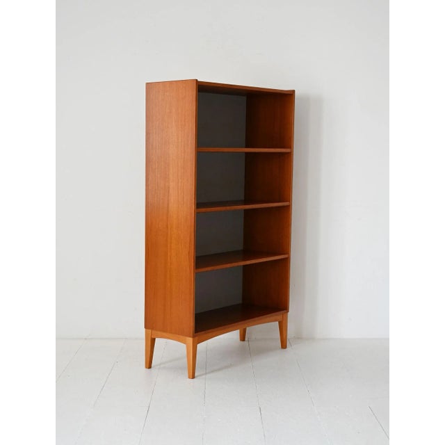 Vintage Scandinavian Teak Bookcase with Open Shelves, 1950s For Sale - Image 3 of 7