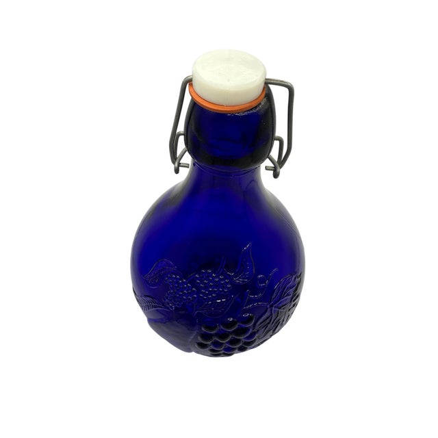 Crafted in Milan, Italy, during the 1970s, this heavy blown glass decanter features a striking teardrop silhouette. One...