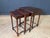 Antique Hand-Crafted Mahogany Nesting Tables With Leather Tops, 1910 For Sale - Image 11 of 17