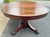 Early 20th Century Antique 54" Round Mahogany Pedestal Base Dining Table With 4 Leaves For Sale - Image 5 of 16
