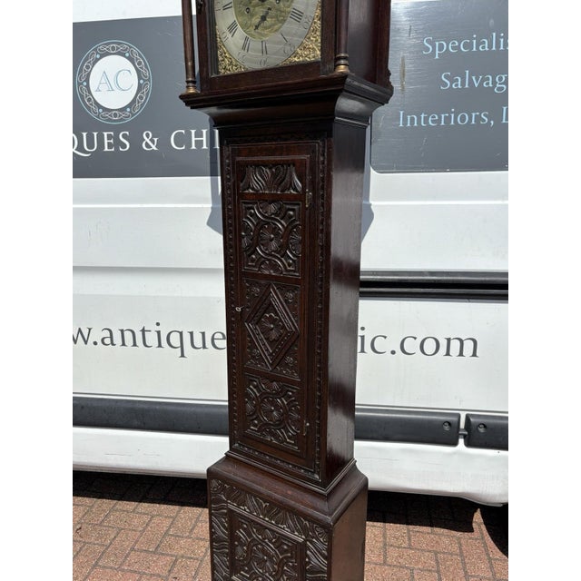 Antique Georgian Longcase Clock in Oak by Michael Wilde, 1775 For Sale - Image 6 of 18