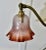 French Brass Desk/Table Lamp with Detailed Pink/Amber Glass Shade This is a very attractive piece, the lamp has a central...