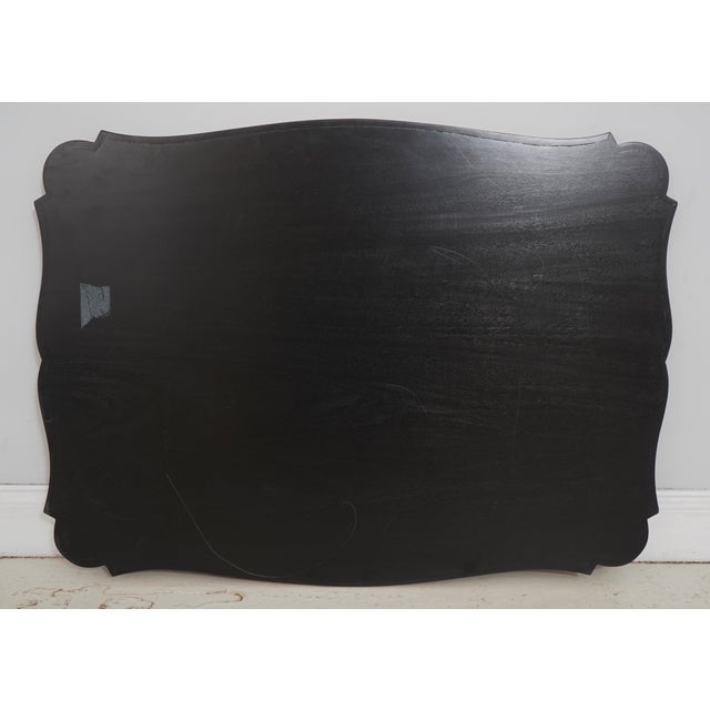 Regency Style Black & Gold Painted Iron Base Tray Table For Sale - Image 14 of 14