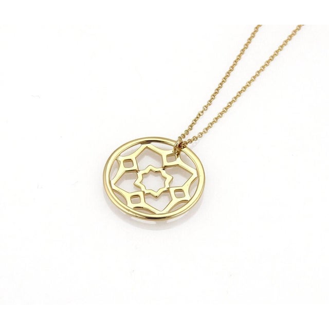 Tiffany and Co. Mid 20th Century Tiffany & Co. Picasso 18k Yellow Gold Small Zellige Pendant Necklace For Sale - Image 4 of 7