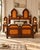 19th Century Italian Renaissance Revival Mahogany and Birdseye Maple Bed, 1980s For Sale - Image 9 of 10