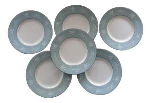 Vintage Minton of England Turquoise Cameo Salad Plates - Set of 6