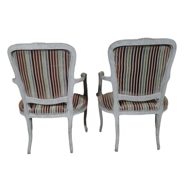 Set of Swedish Antique Rococo Style Armchairs, 1890s For Sale - Image 6 of 9