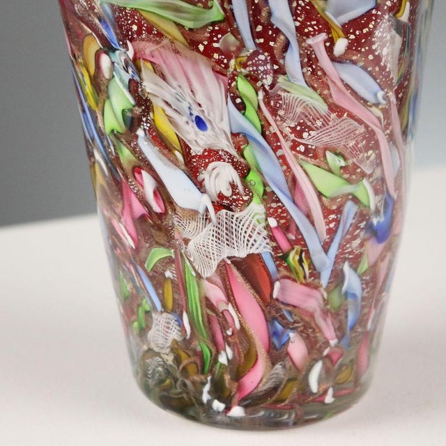 Tutti Frutti Vase in Polychrome with Silver Inclusions For Sale - Image 5 of 8