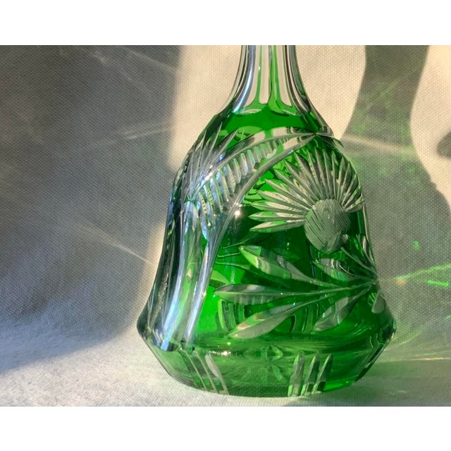 ….Late 19th Century Hand-Cut Lead Crystal - Stunning Jewel Tone Description A stunning example of late 19th century...