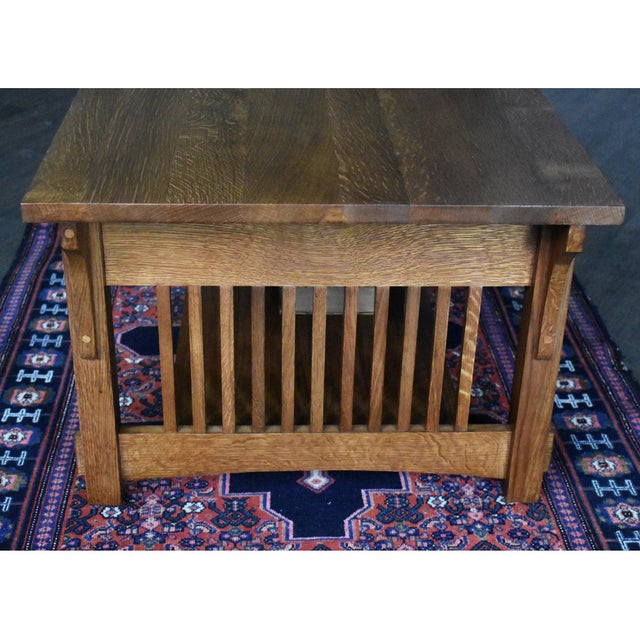 Mission Crofter 4 Drawer Coffee Table With Spindles - 40" - Micheal Cherry For Sale - Image 11 of 14
