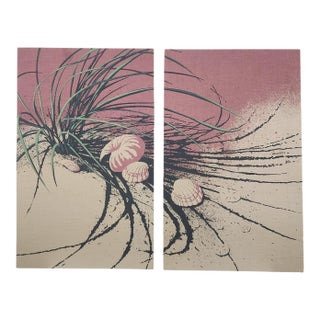 Vintage Roger W. Reinardy Original Shell Serigraph Diptych -2 Pieces For Sale