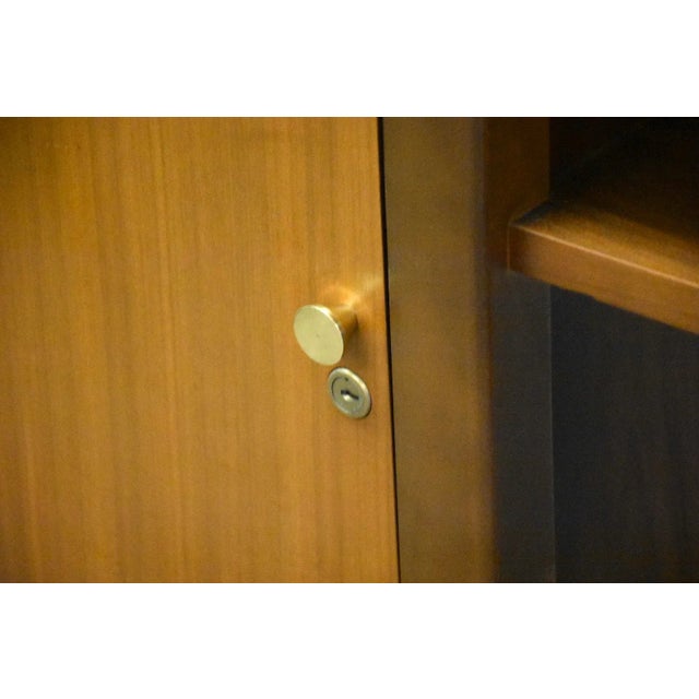 Brown Walnut Mid Century Desk For Sale - Image 8 of 10