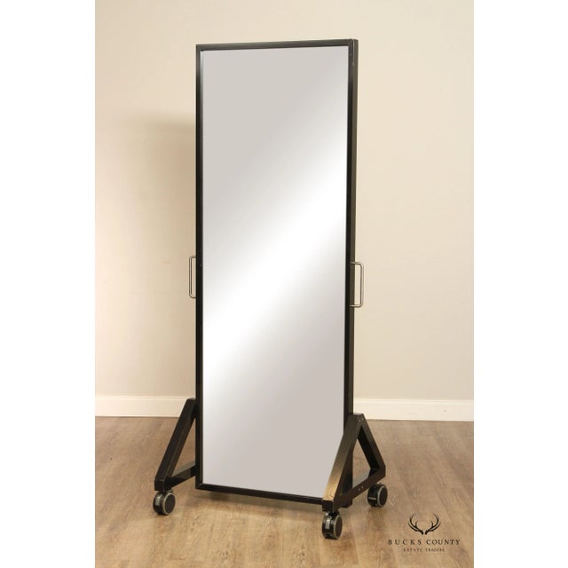 Industrial Style Oversized Floor Mirror | Chairish