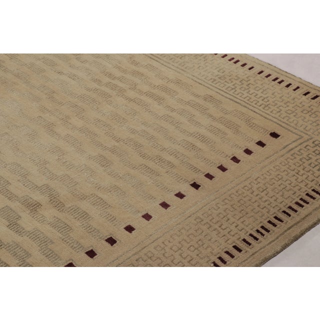 Contemporary Rug & Kilim's Art Deco-Inspired Rug, Beige With Minimalist Geometric Patterns For Sale - Image 3 of 9