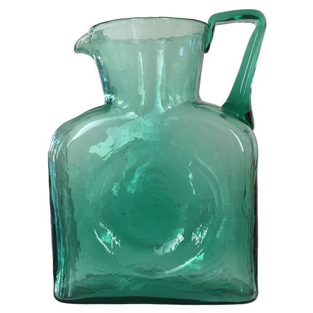 Unusual Mid Century Blenko Water Jug With Handle Chairish