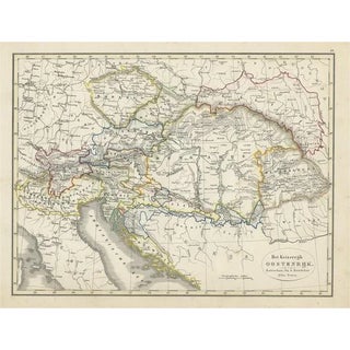Antique Map of Austria, 1852 For Sale