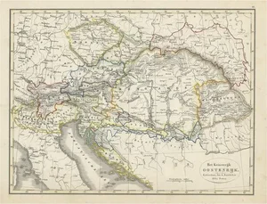 Antique Map of Austria, 1852