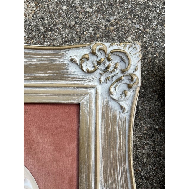 1950s 1950s Andrew Kolb & Son Framed Porcelain Bisque “Lovers” Plaques- Set of 2 For Sale - Image 5 of 12