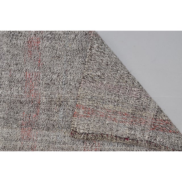 Vintage Grey Anatolian Organic Kilim Rug For Sale - Image 10 of 10