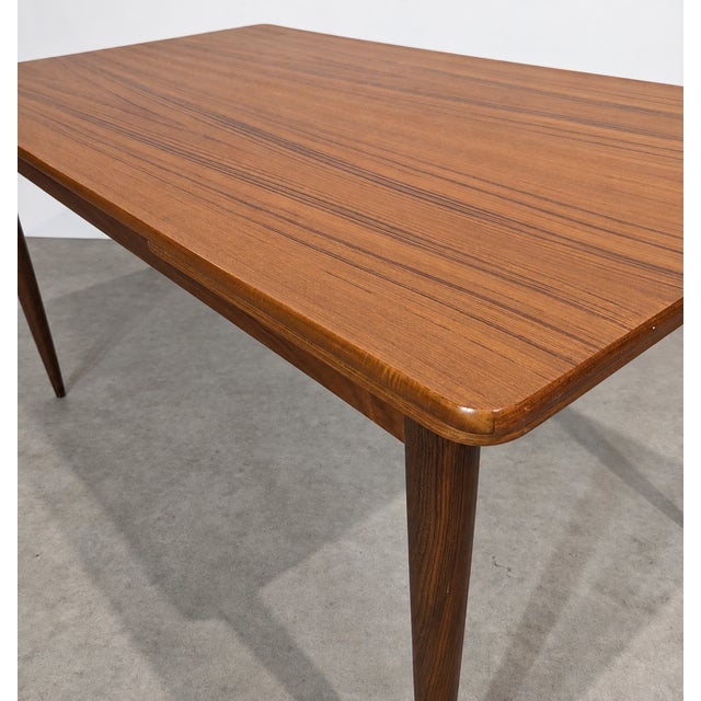 Mid-Century Scandinavian Teak Extendable Dining Table, 1960s For Sale - Image 6 of 7