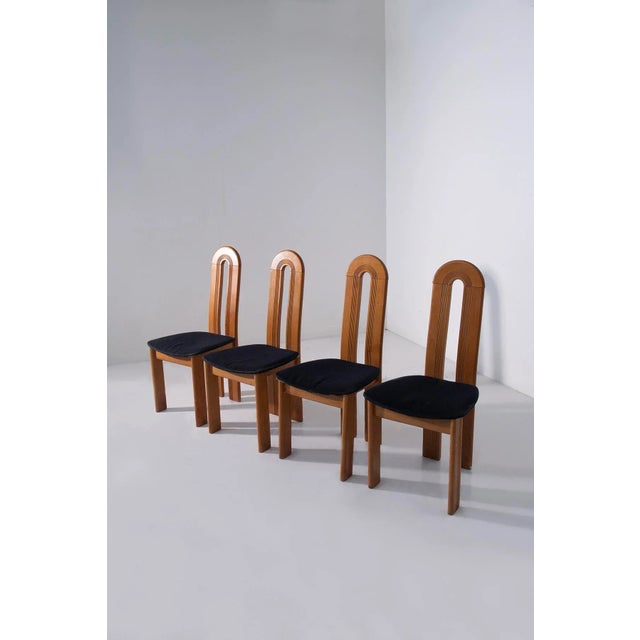 Postmodern Italian Chairs attributed to Mobilgirgi, 1980s, Set of 4, in Very Good conditions. Designed 1980 to 1989 This...