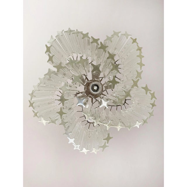 Modern Quadriedri Glass Chandelier, 1980s For Sale - Image 9 of 18