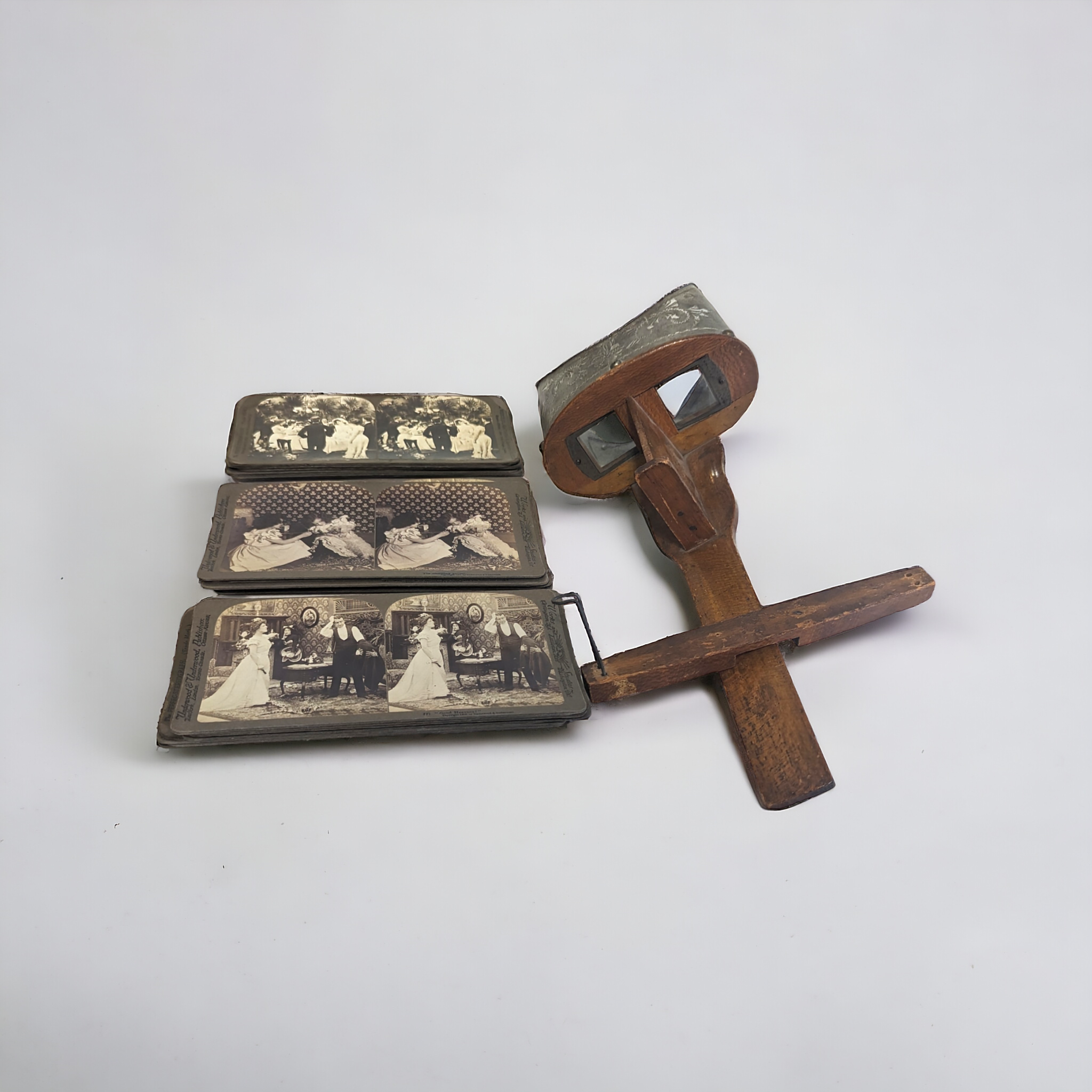 Stéréoscope Ancien Underwood & Underwood – New York Patent 1901 – Bois Et Métal