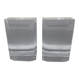 Mid-Century Modern Astrolite Lucite Bookends For Sale