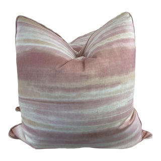 Kravet "Colorwash" in Pink/Sand 22" Pillows-A Pair For Sale