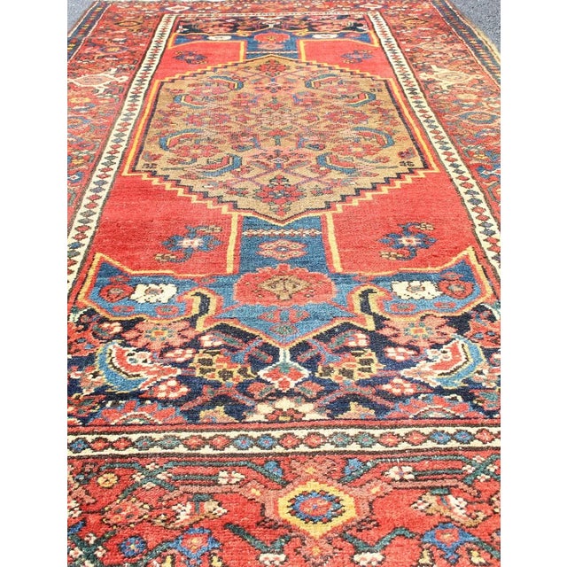 Early 20th Century Antique N. W. Persian Rug With Medallion and Rich Red and Blue Tones 3'6 X 6'5 For Sale - Image 5 of 12